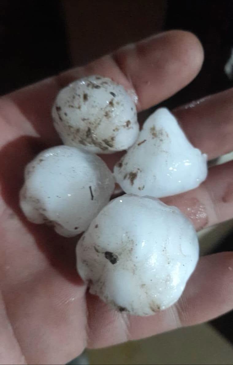 San Martín | Cayó granizo este martes por la tarde en Chapanay